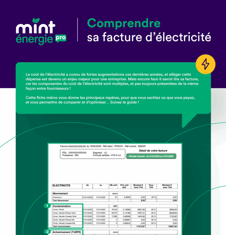 Comprendre sa facture d'électricité pour les professionnels
